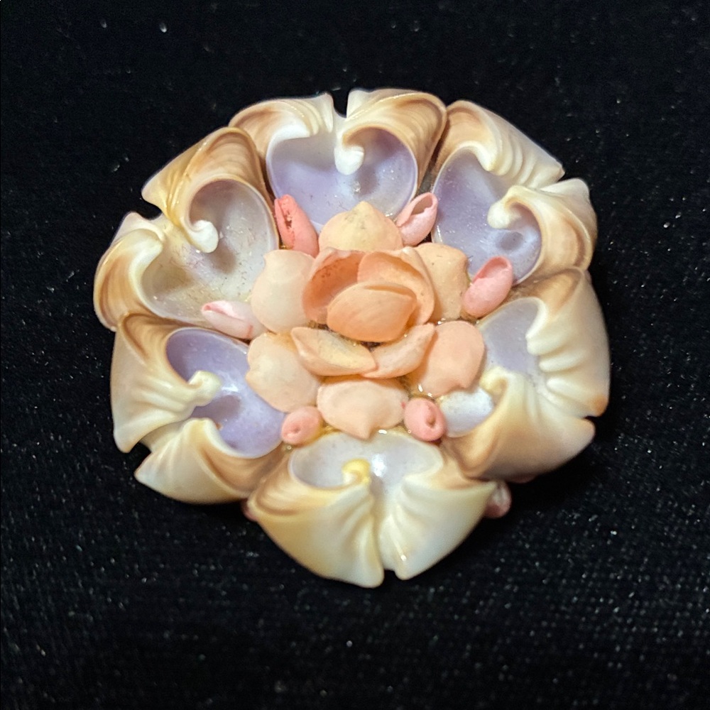 Vintage Floral shell Women’s Jewelry Brooch